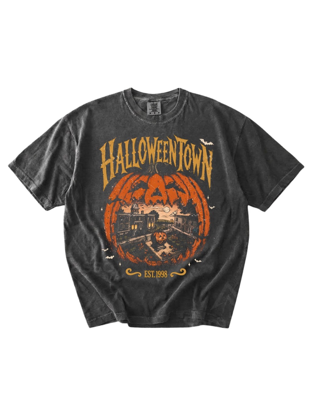 Comfort colors HalloweenTown Graphic Tee - pepper